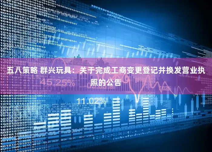 五八策略 群兴玩具：关于完成工商变更登记并换发营业执照的公告